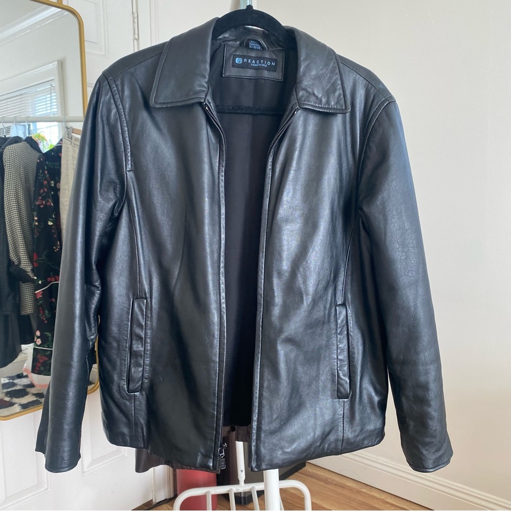 Kenneth Cole Reaction Leather Bomber